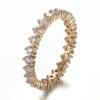 Anillo de oro macizo de 14k con diamante de laboratorio