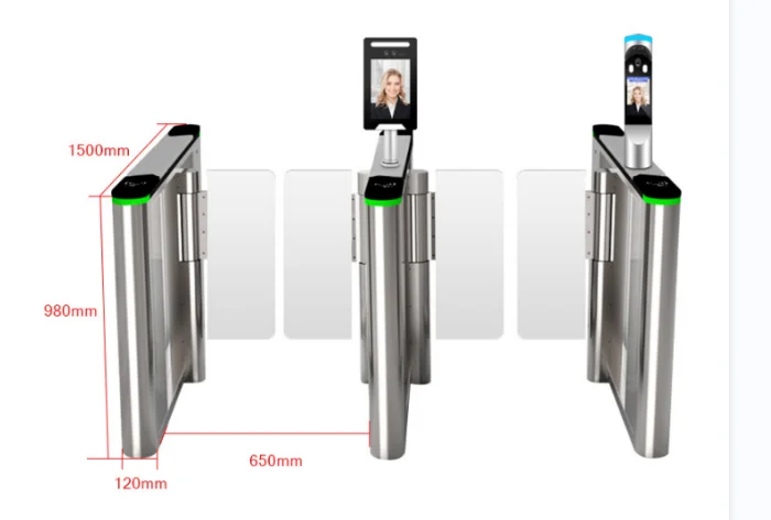 Zento Face Recognition Door Automatic Induction Speed Lane Turnstile for Supermarket Entrance and Exit