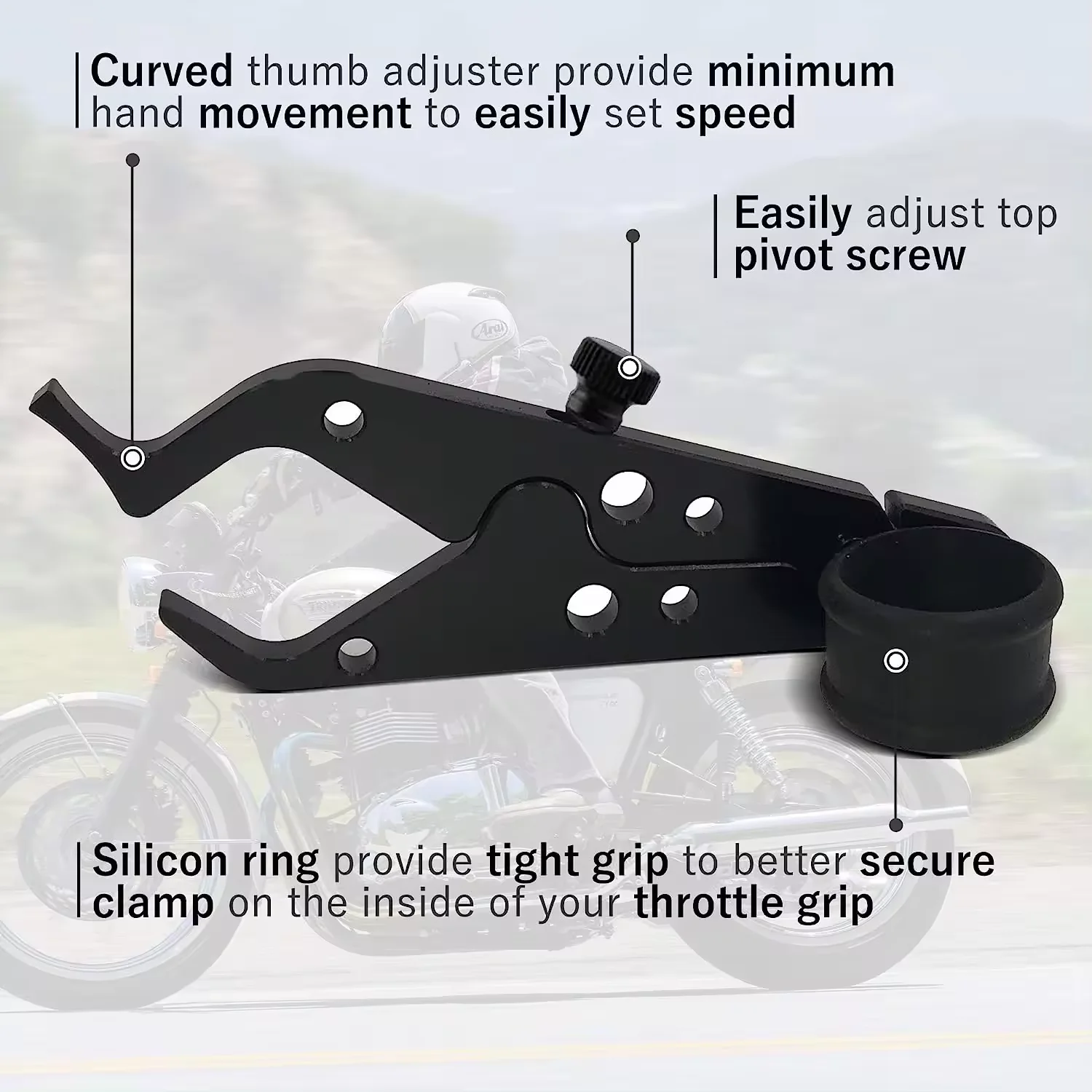 Universal Cruise Control Throttle Clamp With Rubber Ring Handlebar For ...