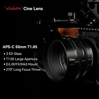 7artisans 25/35/50mm T1.05 Large Aperture Wide-Angle Manual Focus Cinema Lens for Canon RF Sony E M43 L Mount Cameras detail image