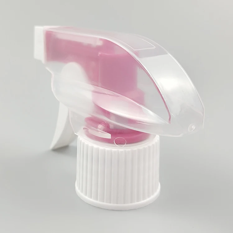 New Design Custom Transparent- Pink-White Color Plastic Trigger Sprayer 28//400 28/410 28/415 factory