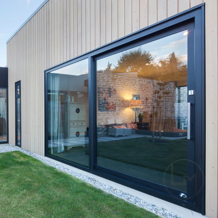 Hurricane Proof NFRC NOA AS2047 Standard Powder Coating Double Glass Automatic Sliding Doors Exterior
