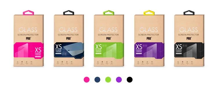 Custom Retail Screen Protector Packaging Box with 4-color Printing and Recycled Materials for Tempered Glass Film