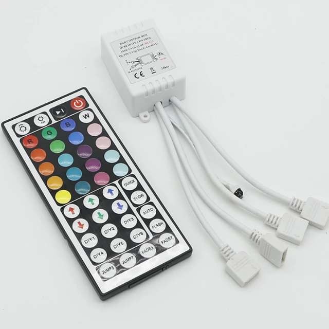 RGB control box 44 keys one block four infrared remote control DC12V for home smart strip light 5050 3528 2835 LED