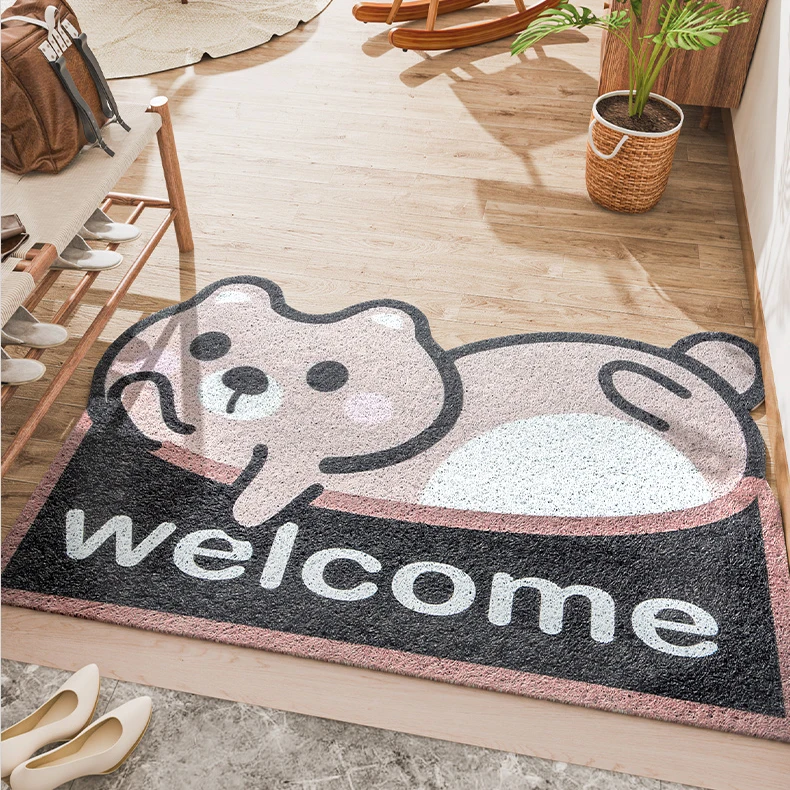 Custom Printable PVC Coil Sublimation Blank Floormats Doormats Polyester Rubber Outdoor Door Mats