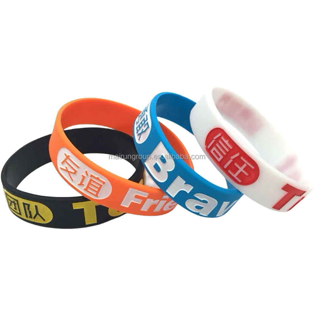 Cheap Custom Silicone Wristband No Minimum Order Easy To Custom Your