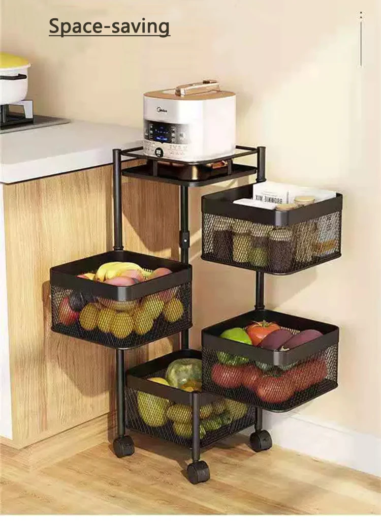 Hotsale Rotating Square Storage Racks, Organizer Shelf for Kitchen ...