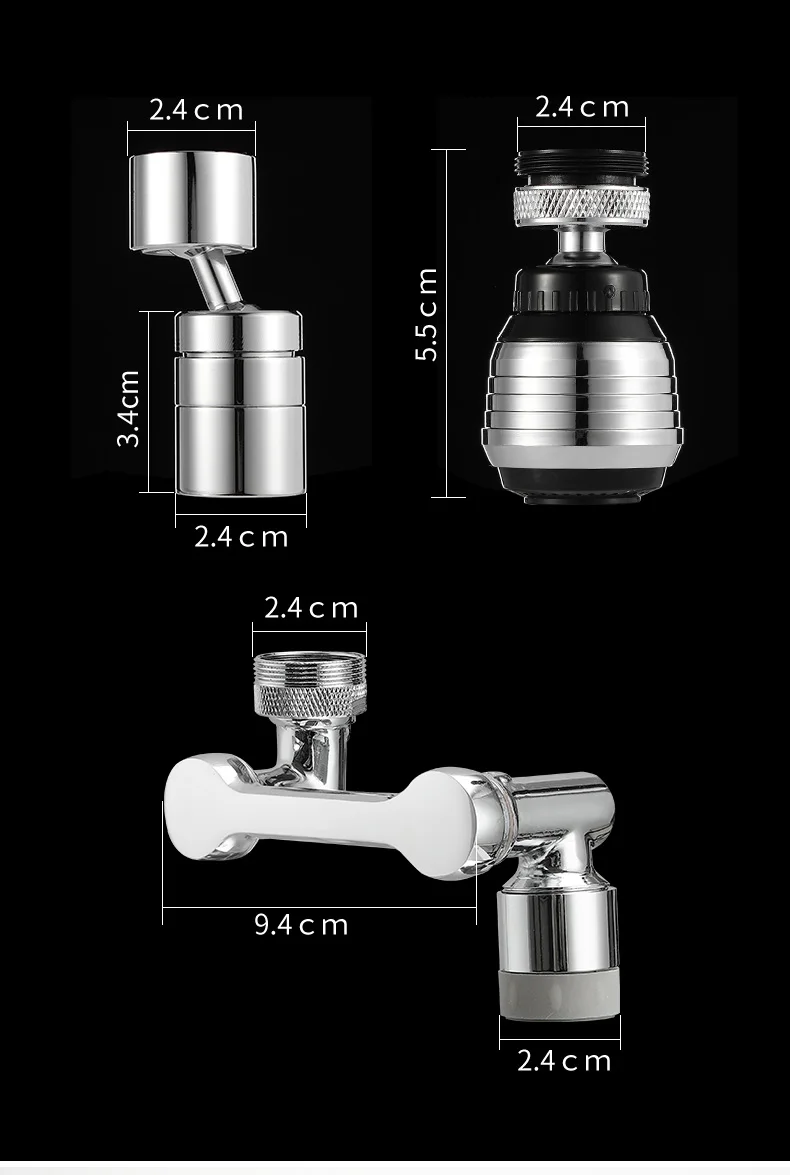 New Universal 1080 Degree Rotation Electroplating Antisplash Spout