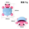 Blue turtle toothbrush holder with pink feet