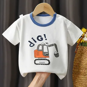 Kids' Girls' Short Sleeve T-shirt 2023 New Summer Kids' Cotton Sports Half Sleeve Kids' T-shirt in Stock