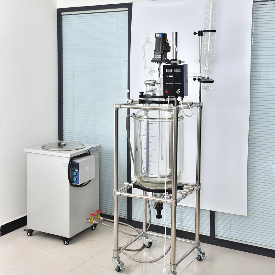 Oil Lab Rektor Instrument Glass Lining Esterification Machine Rectors Vacuum Funnel Small Kettle Reactor in Pharma