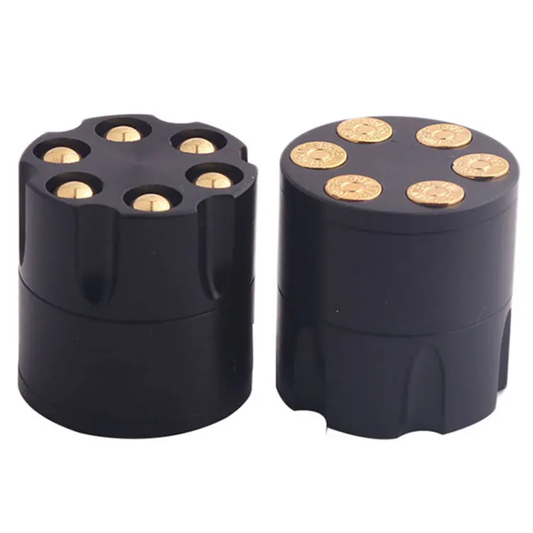 Hot Sales Small Custom LOGO 3 Parts Metal Grinders High Quality Zinc Alloy Mini Grinder 30mm Bullet Clip Herb Tobacco Grinder