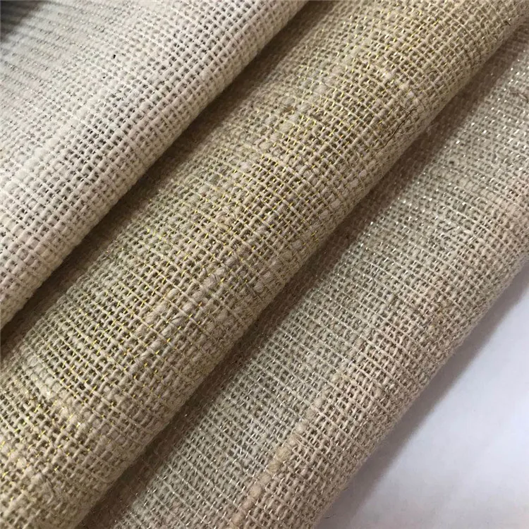 Factory Price Double Faced Herringbone Jacquard Cotton Jute Fabric