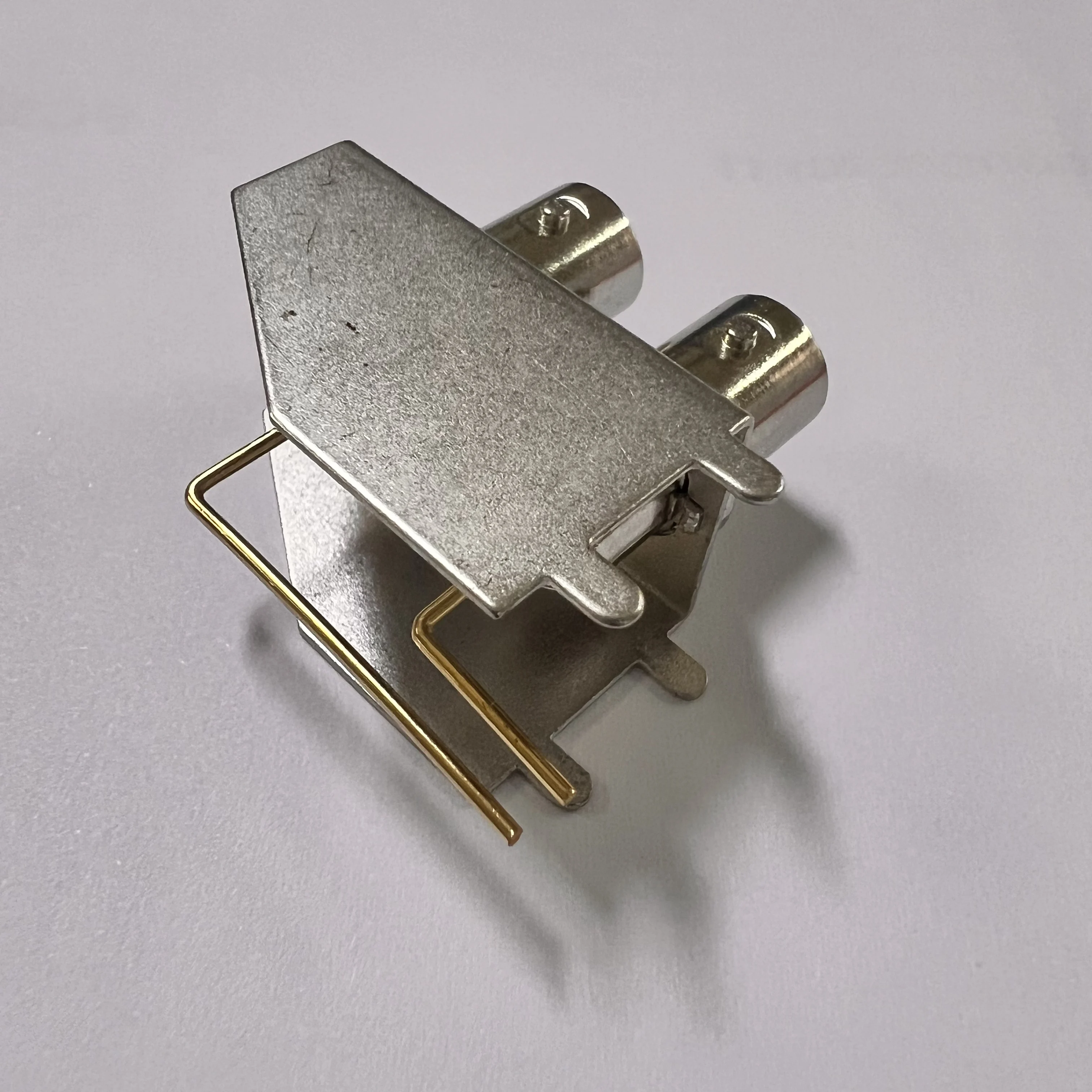 product high performance bnc female right angle solder pcb mount bulkhead bnc dual row socket connector-3