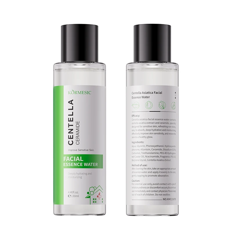 KORMESIC Wholesale 130ml Moisturizing Repairing Brightening Face Toner CERAMIDE Centella Asiatica Facial Essence Water