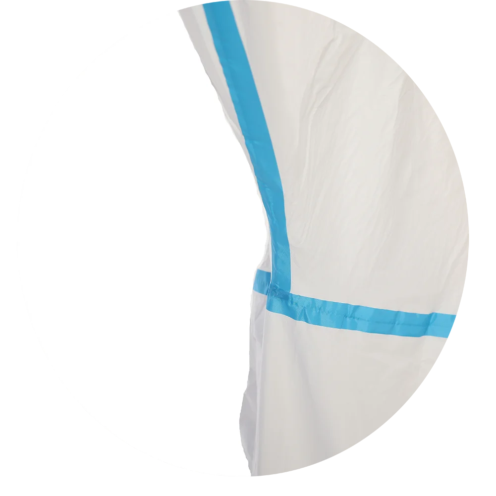 
EN14126 AAMI Level 4 Pp Ppe Isolation Coverall Kits Disposable Medical Protective Clothing 