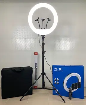 2024 hot sale LED ring light live stream fill light RL18 beauty lamp 21 inch ring light with tripod support