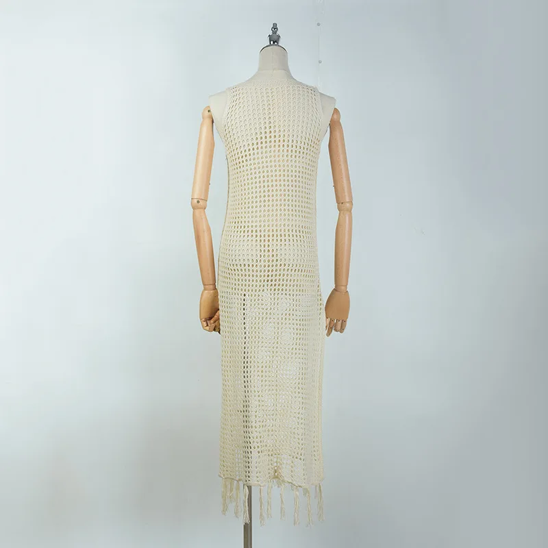 Sexy Long Sleeve See Through Mesh Dress Set For Women - View #4