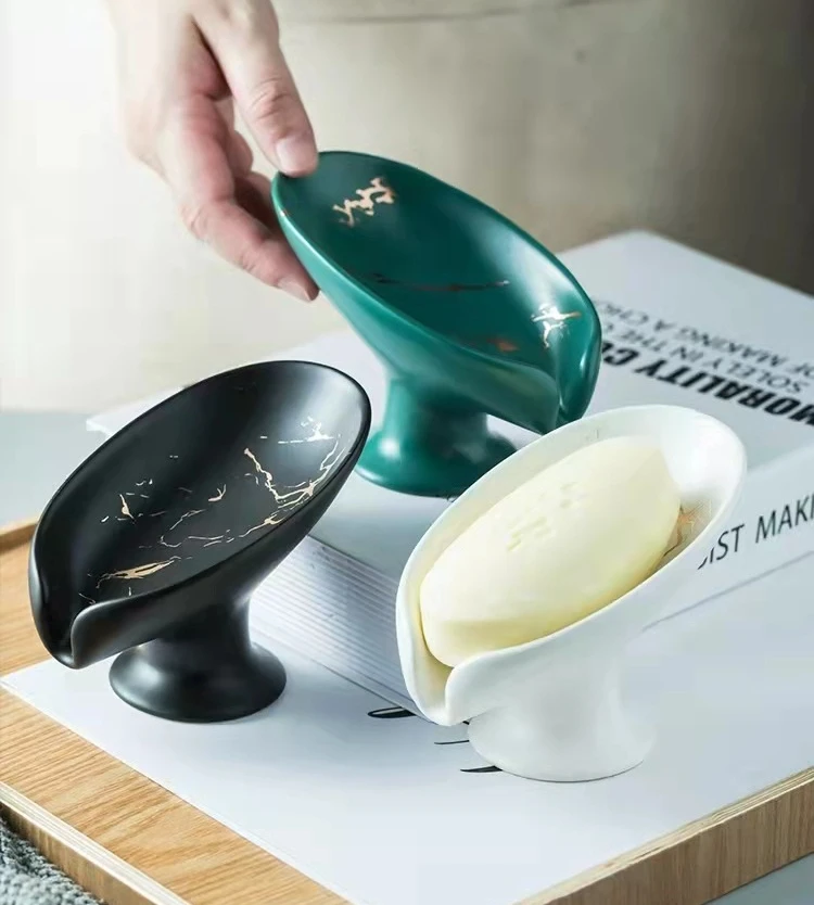 Oem Custom Luxury Porcelain Soap Organizer Tray Ceramic Soap Holder