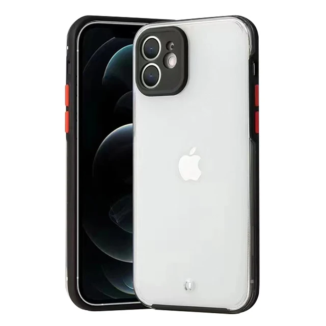Clear Phone Case for iPhone 13 12 11 Pro 7 8 Plus X 13 Pro Soft TPU Shockproof Stand Holder Back Cover Mobile Phone Case