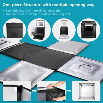 Neewer Bi-Color Dimmable 3000K-6500K Photo Studio Light Box 20 Inches Shooting Light Tent Foldable Portable Professional Booth detail image
