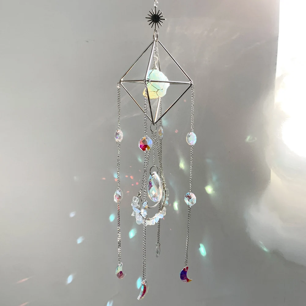 Wholesale High Quality Natural Crystal Sun Catcher Crystal Silver Sun