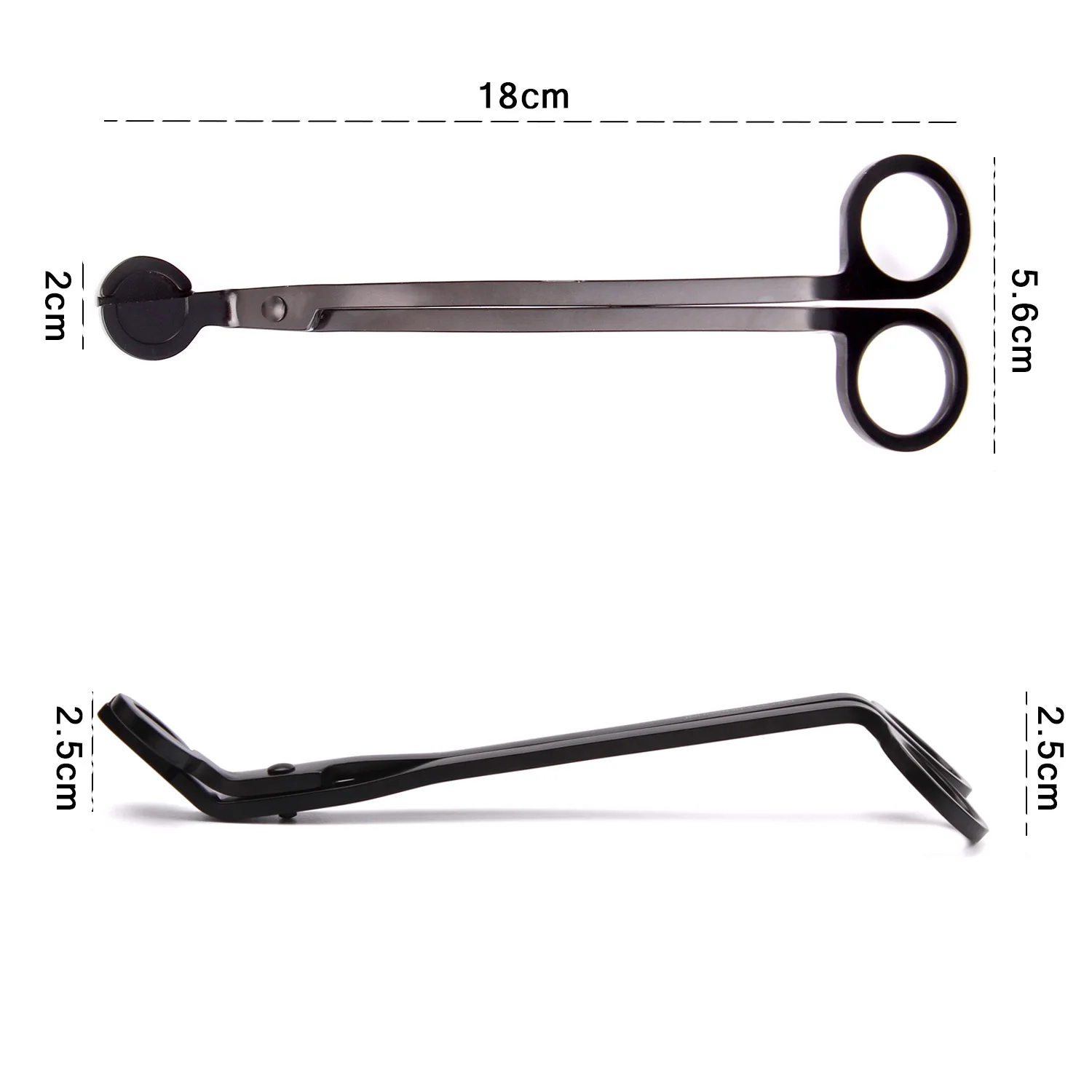Customized Logo Candle Care Kit Candle Scissors Dipper Snuffer Tray Set Black Gold Candle Wick Trimmer