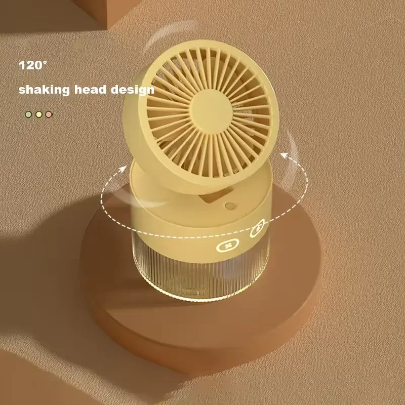 USB Humidify Table Fan Can Add Ice and Water Spray Desktop Powerful Electric Fan Student Dormitory Strong Wind or Small Wind