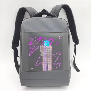 B8027 2026 School Backpacks Cheap Stylish Cycling Backpack with Spray Ground Billboard LCD Advertising Display Polyester Lining
