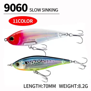 Cheery New 70mm 8.2g Slowly Sinking 3D Fishing Lures Saltwater Pesca Artificial Bait for River Fishing – Lure – view 4