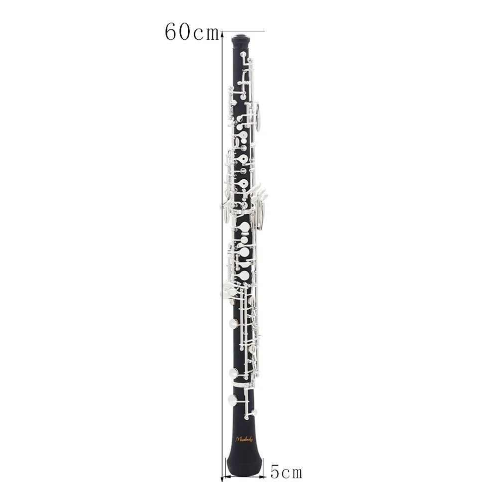 Muslady Professional C Key Oboe with Silver Plated Keys & Leather
