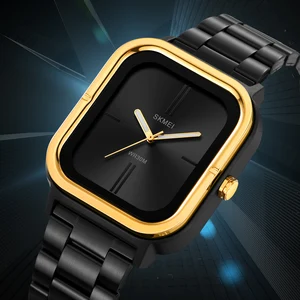 SKMEI 2275 Coin-Style Quartz Watch Stainless Steel Band 3BAR Water Resistant Chronograph Cartoon Sport Business Casual Men's