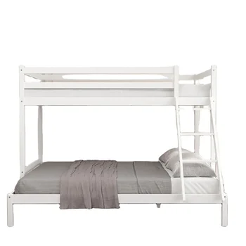 Nordic Style Solid Wood Kids Bunk Bed Modern Twin Over Full for Dormitories Bedrooms Hot Sale with Cheap Price