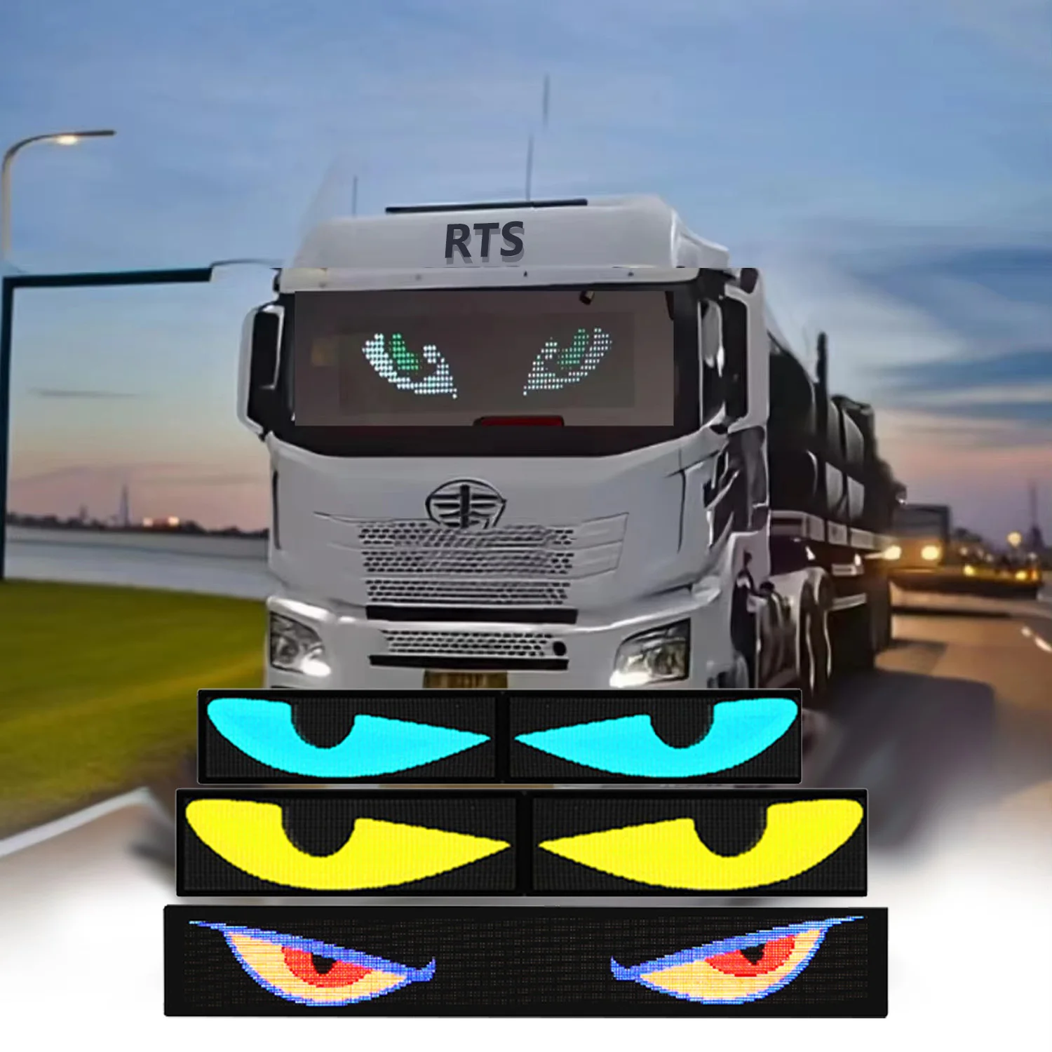 Factory Sale Led Panel Display Demon Eye Led Screen Ojos Led Para Autos App  Devil Eyes for Car Led Eyes Lights for Truck
