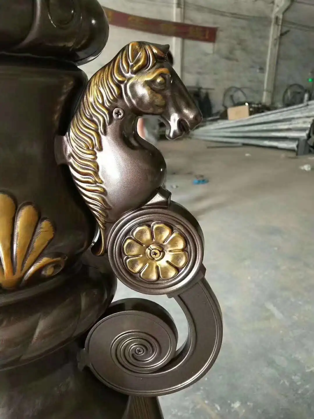 3.8m 5 head classic simple unique custom garden square main gate outdoor lamp post lights for pillars