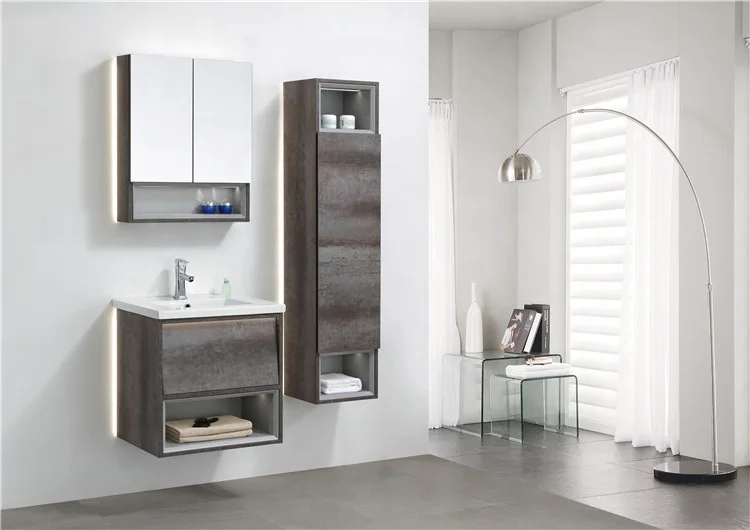 Modern Style Homebase Mini Mdf Bathroom Cabinets Furniture With Mirror