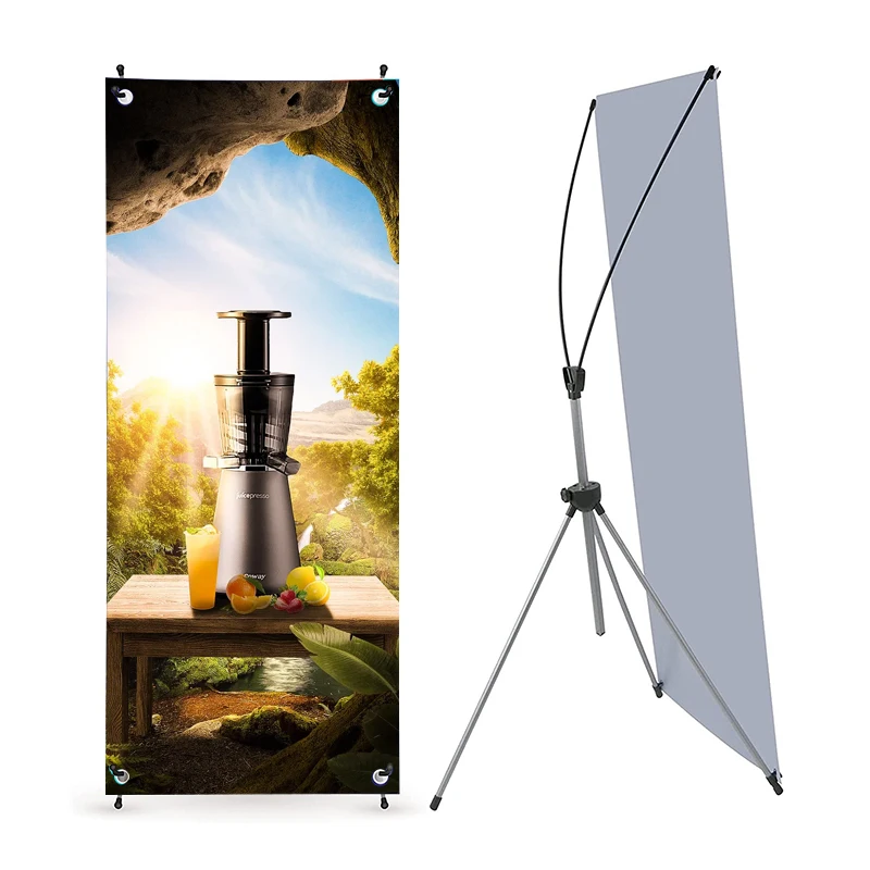 Height Adjustable Type European Style X Banner Stand Poster Stand Advertising Sign Promotion Banner Display