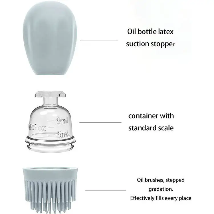 Glass Olive Oil Dispenser Brush 2 In 1 Portable Oil Dispenser Silicone Brush High Quality Oil