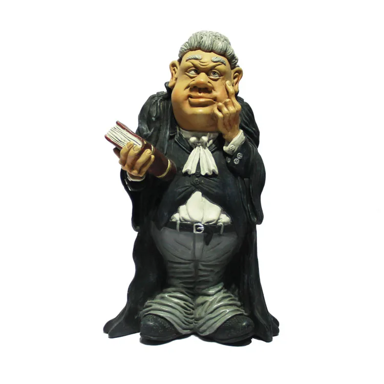 customization decorative statue cartoon style thinker lawyer