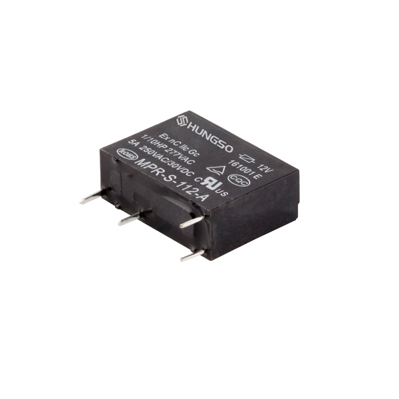 Hf46f Relay Pcb in Stock MPR 4pins DC 5V 6V 9V 12V 18V 24V Black Waterproof Relays