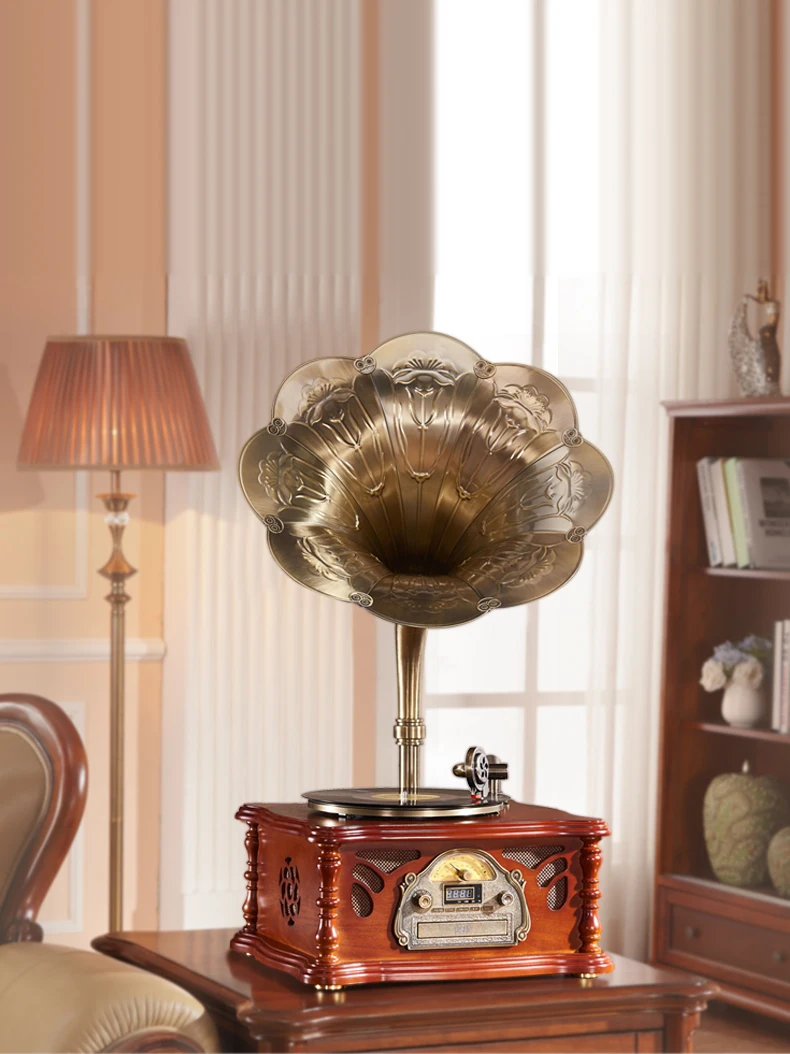 Mini Gramophone Vintage En Résine - Décoration De Table Et Bureau - Style Rétro Réaliste - 4,3x2,3x2,3 Cm