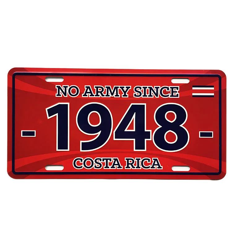 Custom Design Embossed Aluminum License Plate Bike Motorcycle Number Plate Bicycle License Plate for Decoration