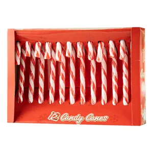 Wholesale Gift Box 12pcs  Christmas Kids Lollipops High-Appearance  Candies Fruit Flavored Snacks Cartoon Pattern  Candy Canes