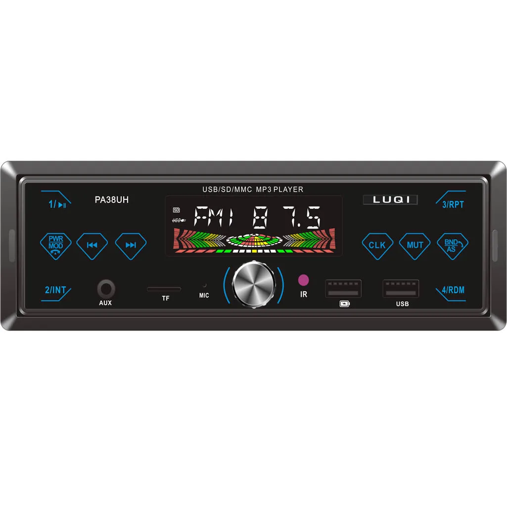 Car Mp3 Player Remote Control 1 Din Lcd Display Car Radio Player