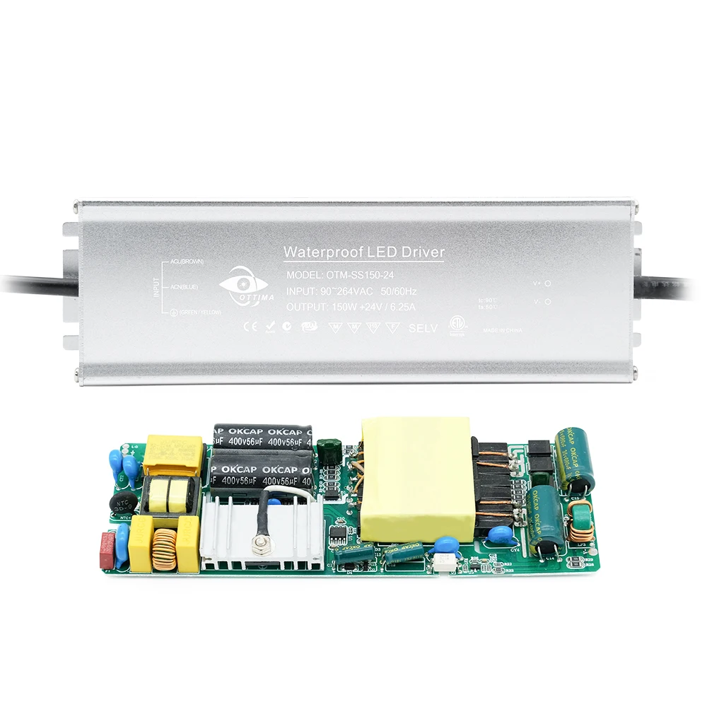 Waterproof IP67 150W Constant Voltage 12V Led Power Supply 24V Switching Power Supply