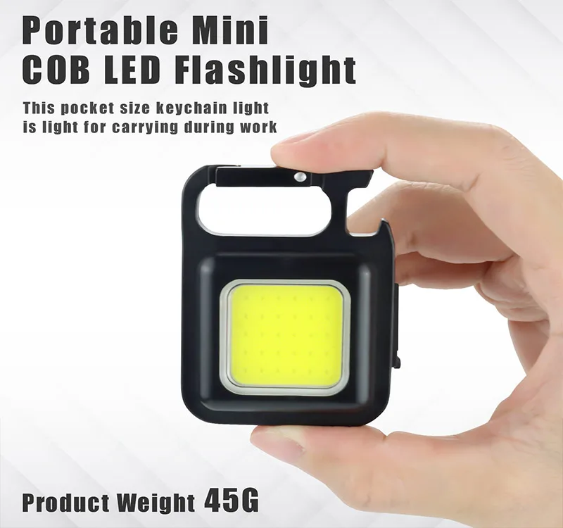 Square Keychain Rechargeable LED