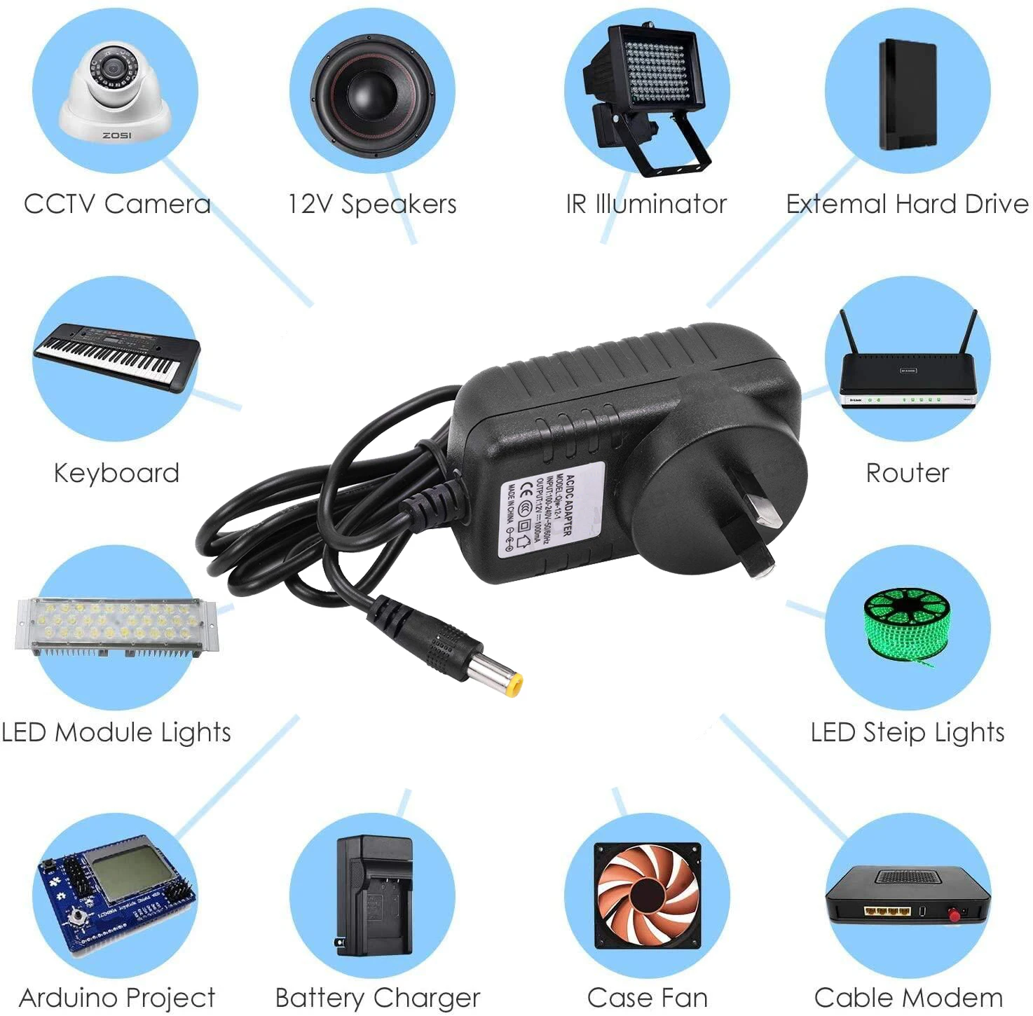 1A 1000ma 500ma 24V 0.5A 12W power adapter 9