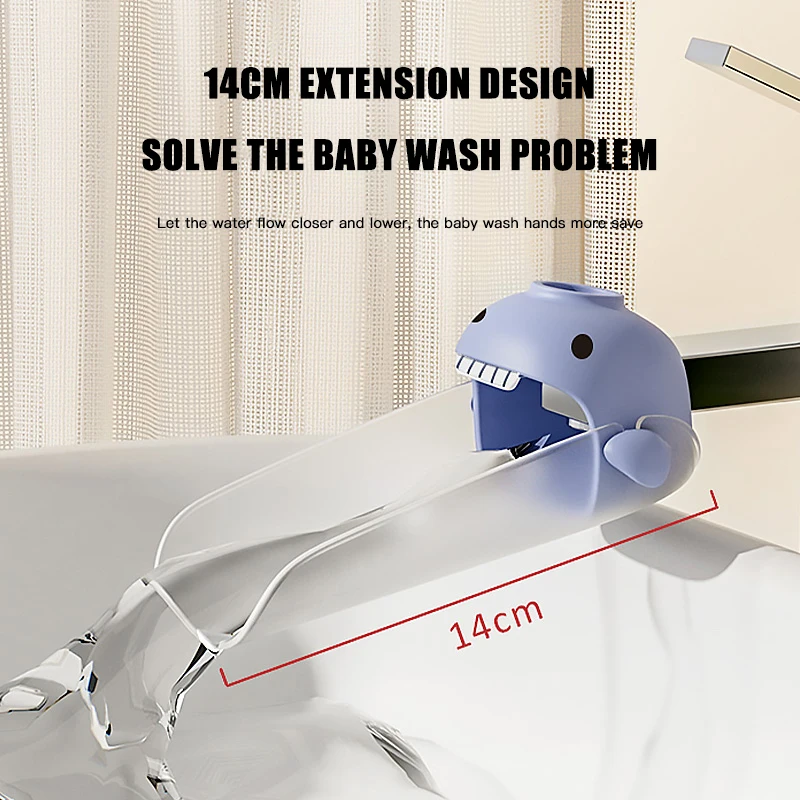 Cartoon Design Baby Hand Washing Assistant Baby Faucet Extender Silicone Children's Splash-Proof Water Device