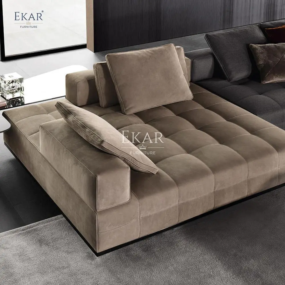 product modern designer sofa set new import pine wood without armrests velvet modular contemporary style bed for living spaces-63