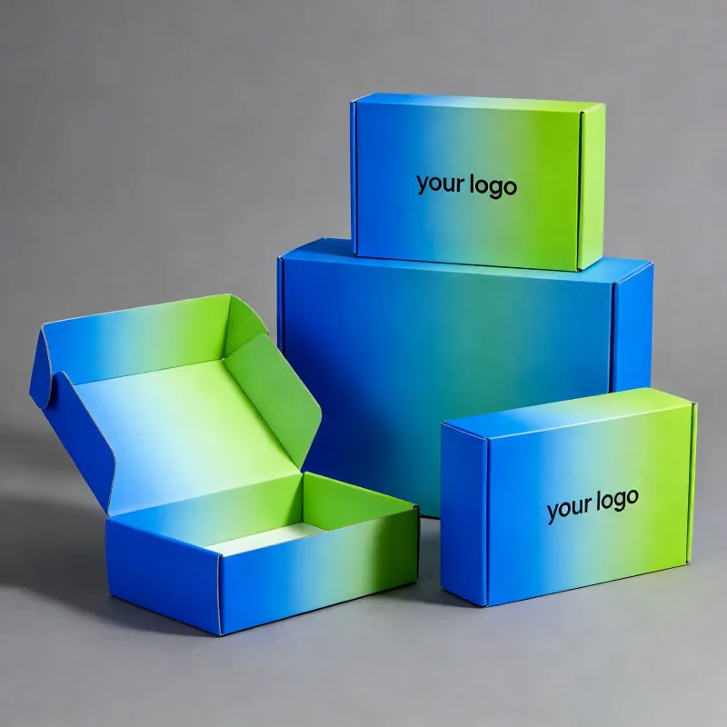 環境にやさしく耐久性のあるソックス・下着用パッケージボックス（折り畳み式）・段ボール製衣料品・シューズ用包装ボックス・大豆インク使用衣料品・アパレル用メールボックス